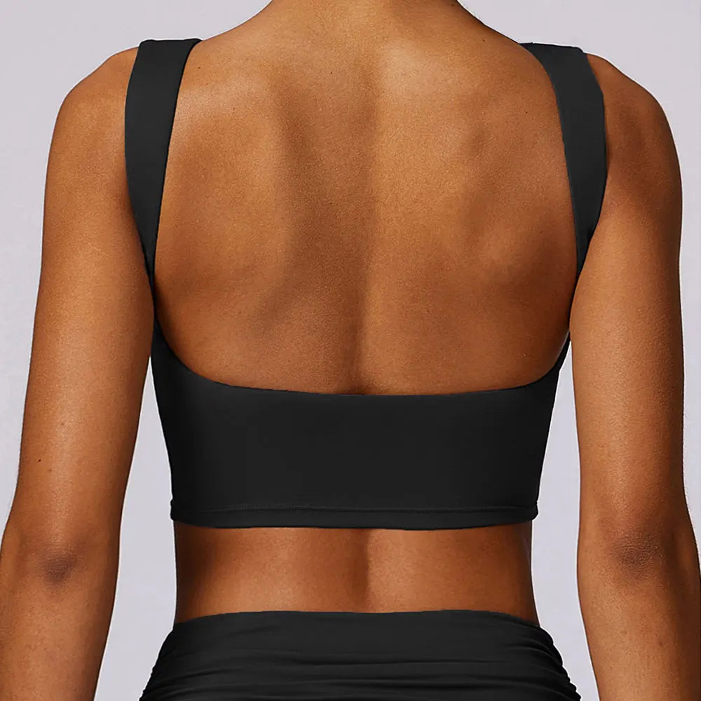 Push-Up Sports Crop Top for Women – Shockproof Support (Multi Colors)