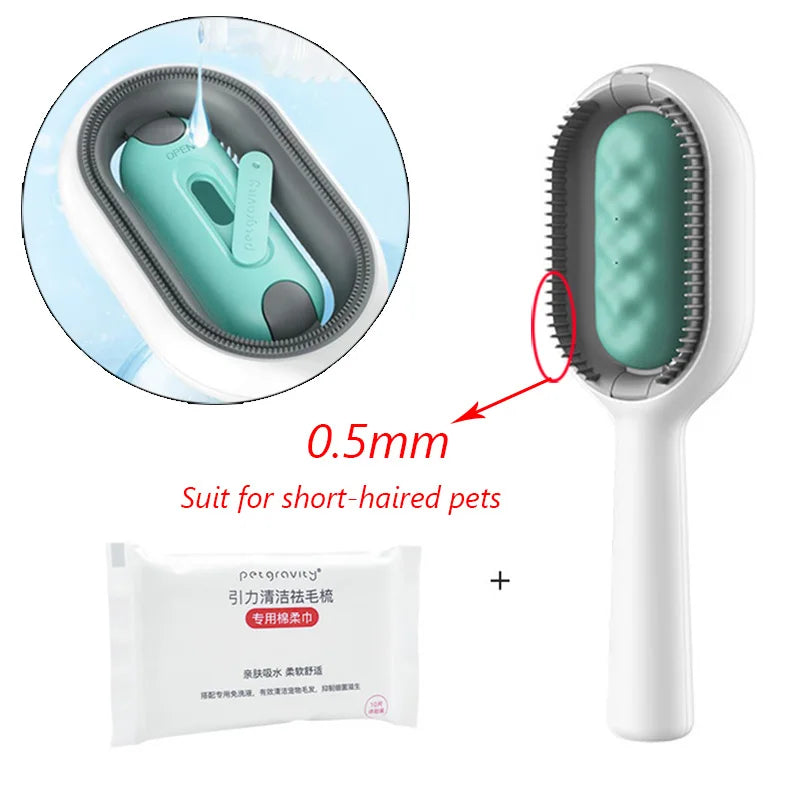 Pet Hair Removal Brush with Wipes – Easy & Efficient Cleaning for Cats & Dogs