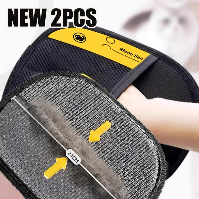 Pet Hair Removal Grooming Glove – Efficient Cleaning for Cats & Dogs
