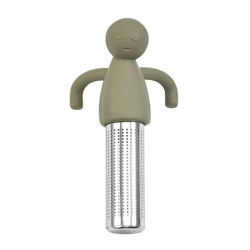 Funny Human-Shaped Tea Infuser – Silicone & Stainless Steel
