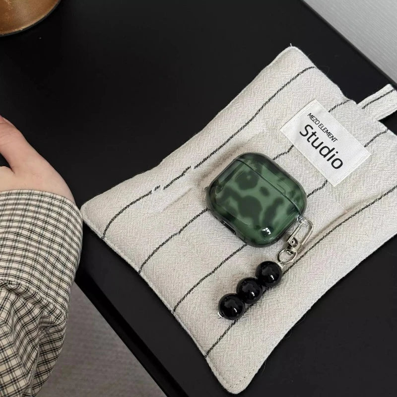 Translucent Green Amber AirPods Case – Unique Gem-Like Elegance