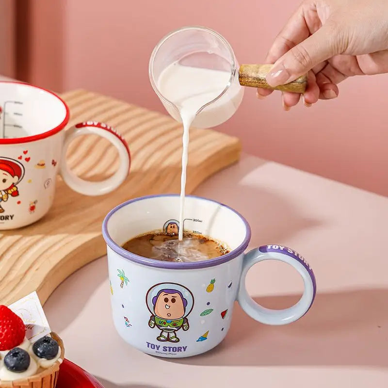 Disney Toy Story Cartoon Mug – Woody, Buzz Lightyear, Shepherdess Cute Kids Cup