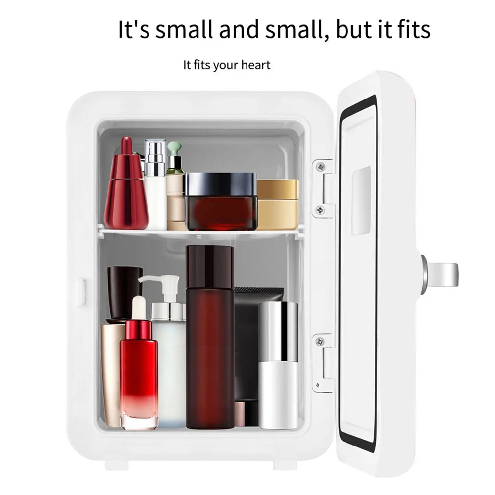 Mini Portable 4L Fridge – Cooler & Warmer for drinks, cosmetics, dairy products, and medicines.