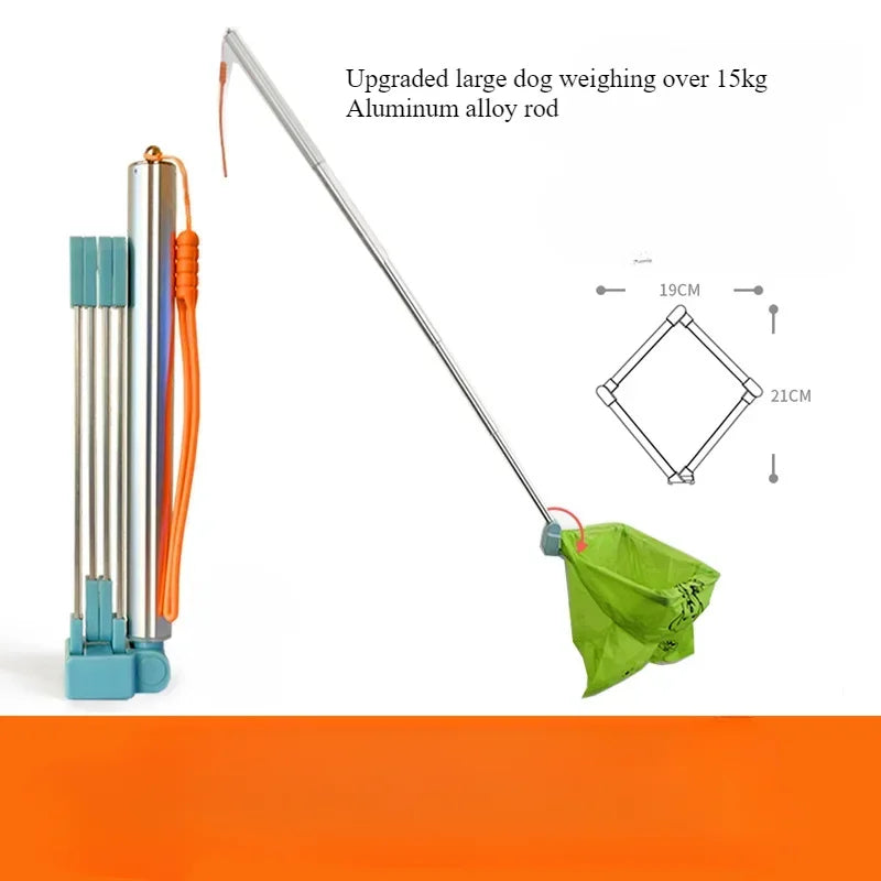 Dog Waste Pick-Up Shovel with Garbage Bags – Outdoor Walking Tool