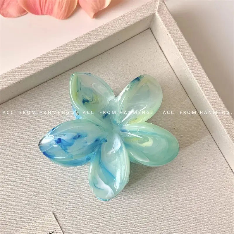 Flower-Shaped Hair Claw Clip – Summer Acrylic Hair Accessory