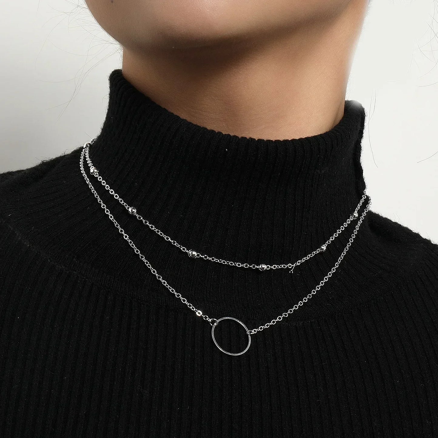 Layered Choker Necklace Set – Multiple Styles