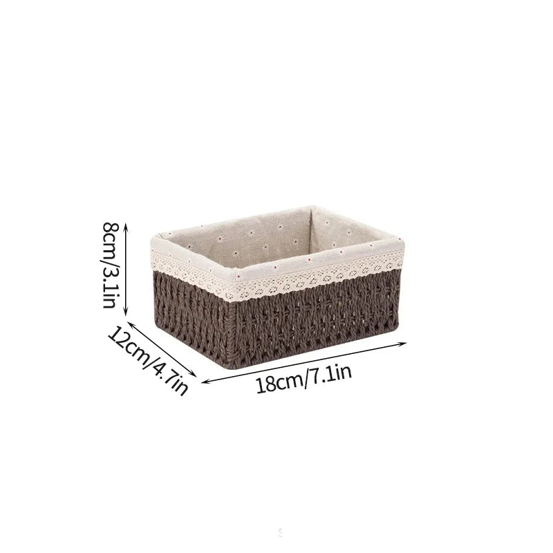 Wicker Storage Basket with Lid