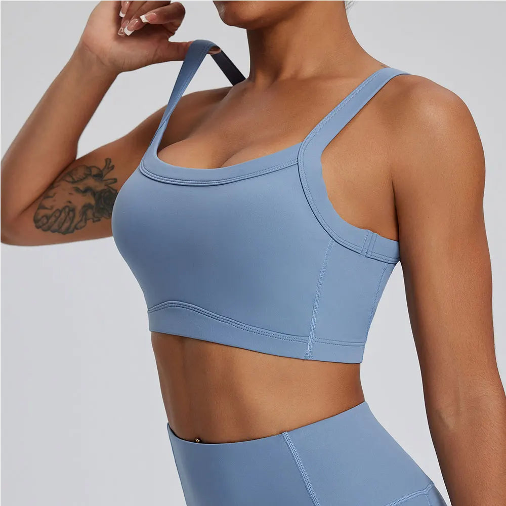 Padded Sports Crop Top – High Support for Yoga & Gym (Multi Colors)