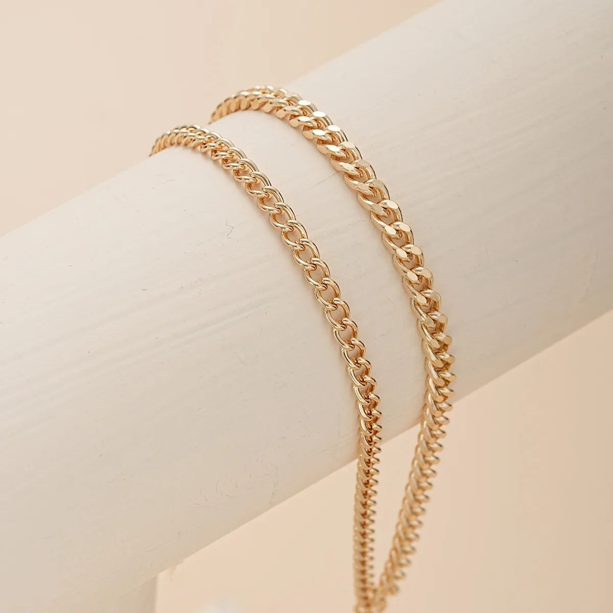 Minimalist Cuban Link Anklet – Gold & Silver