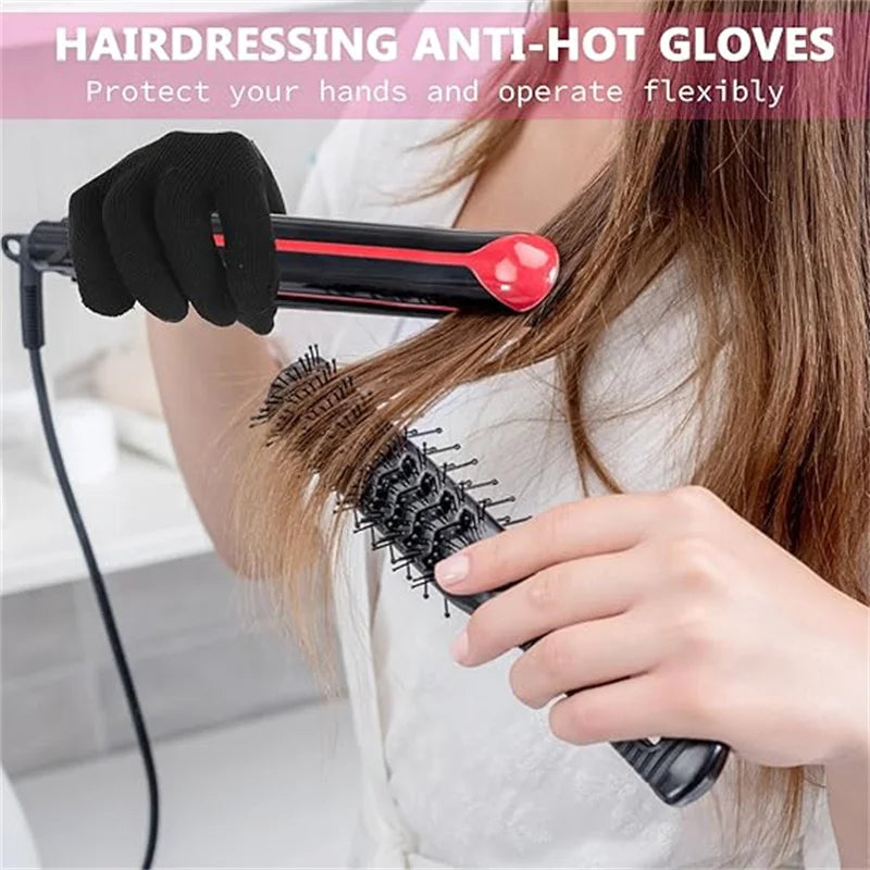 Heat Resistant Gloves for Hair Styling – 2pcs Set