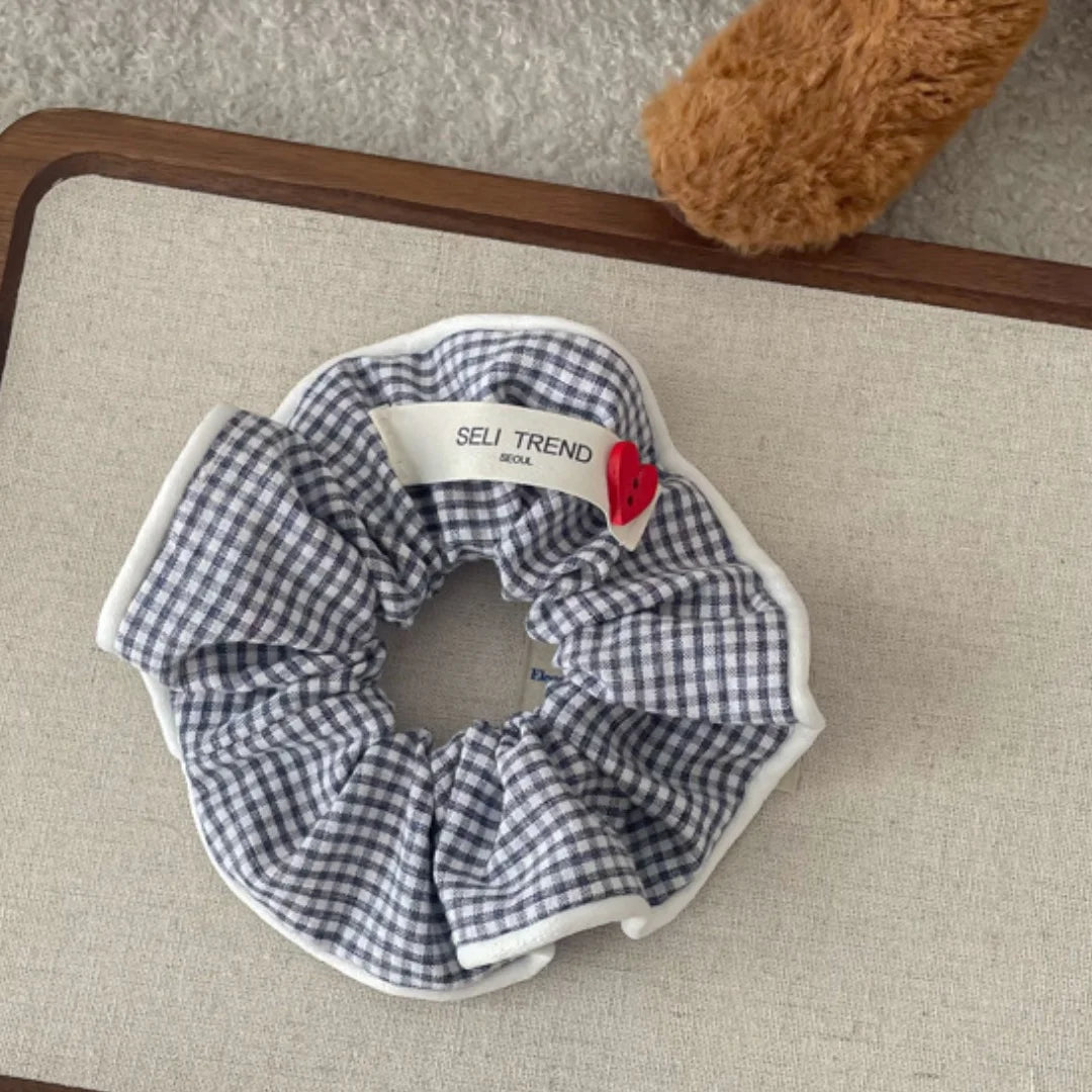Large Korean Style Scrunchie – Candy Color Hair Tie for Bun or Ponytail