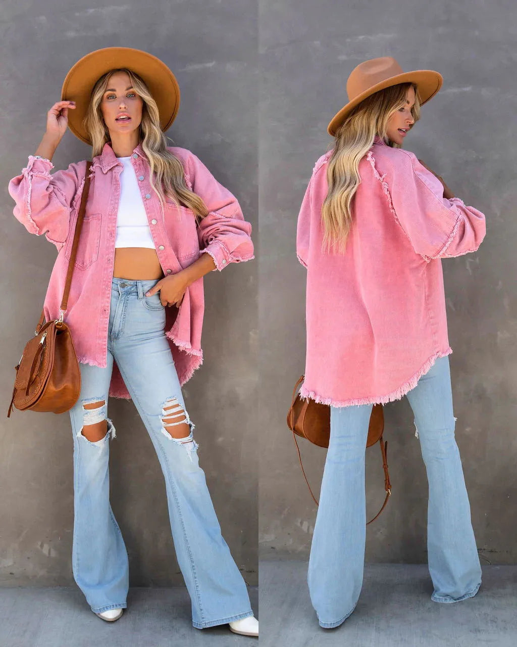Colorful Denim Jacket with Tassels