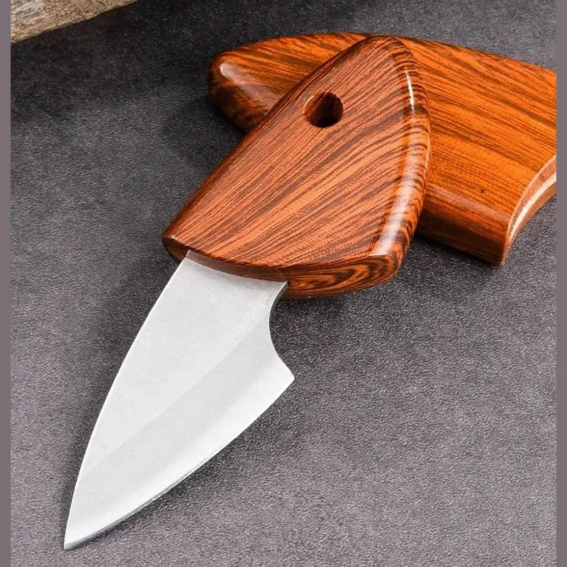 Mini Kitchen Knife with Wooden Dolphin Design
