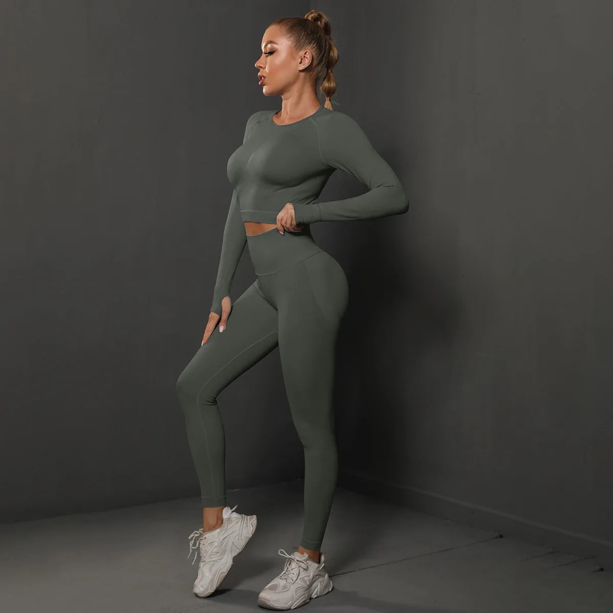ActiveFit Seamless Gym Set – Long Sleeve