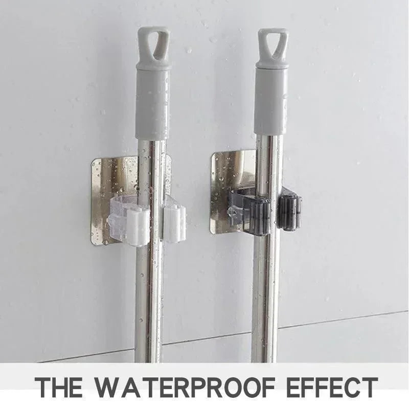 Adhesive Broom & Mop Holder – Wall Mount Hook