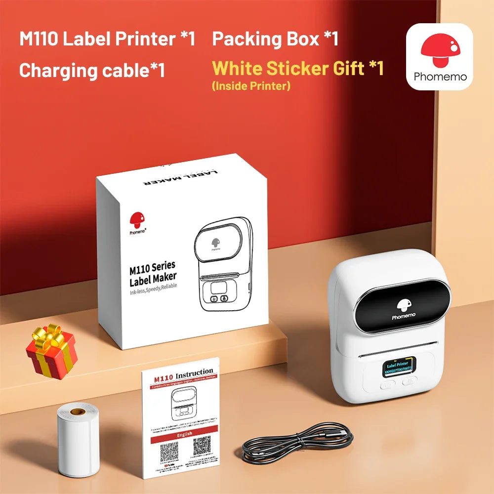 Phomemo M110 Portable Label Printer – Inkless Thermal Printing