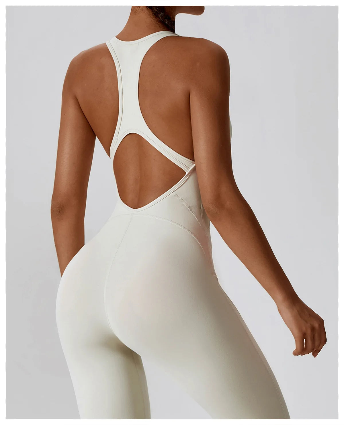 Women’s Open Back Gym Jumpsuit – Short & Long Styles Available (Multiple Colors)