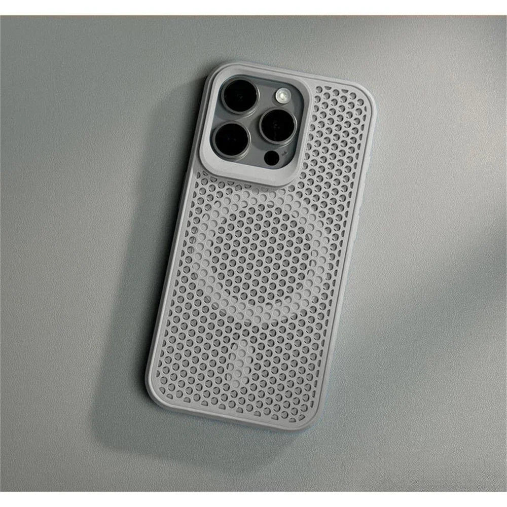 Luxury Matte Heat Dissipation Hole Magsafe Case for iPhone 12 to iPhone 16 Pro Max – Magnetic Wireless Charging PC Hard Cover