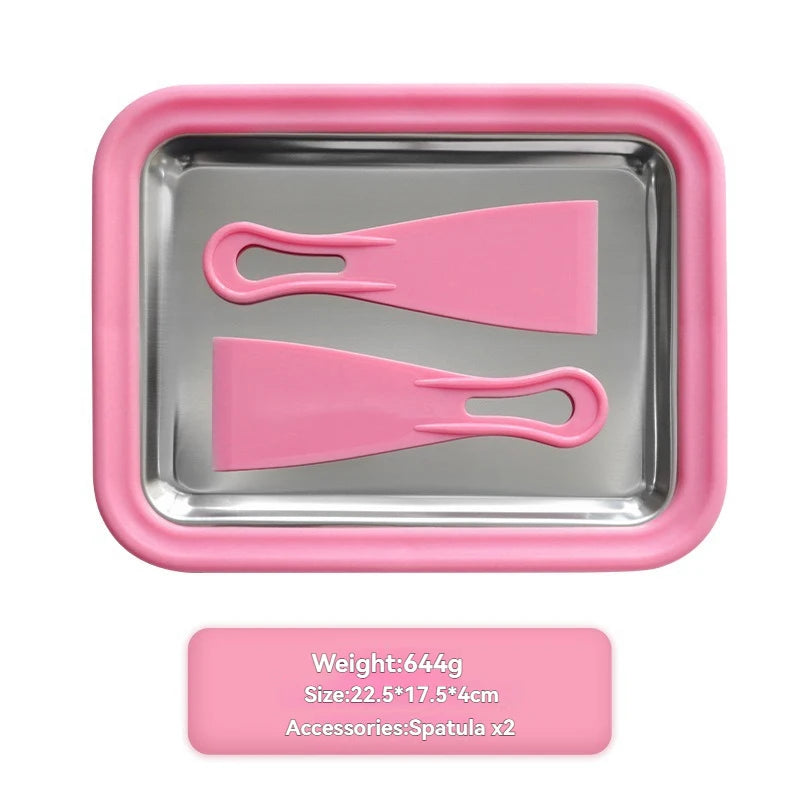 DIY Ice Cream Roll Maker Tray – Home Frozen Dessert Set