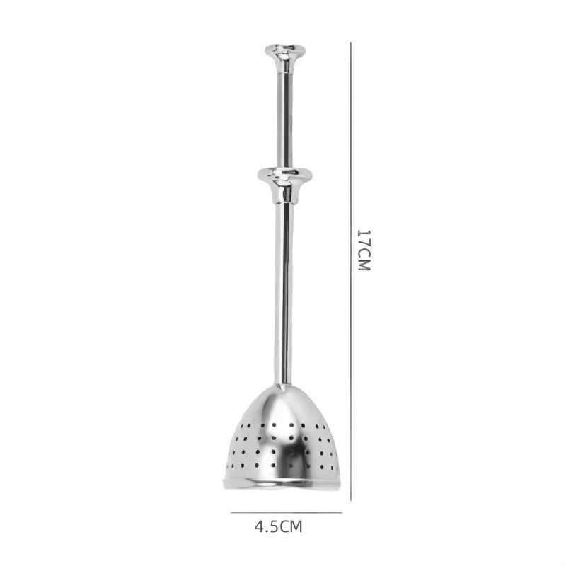Stainless Steel Tea Infuser Pipe – Curved Handle Filter