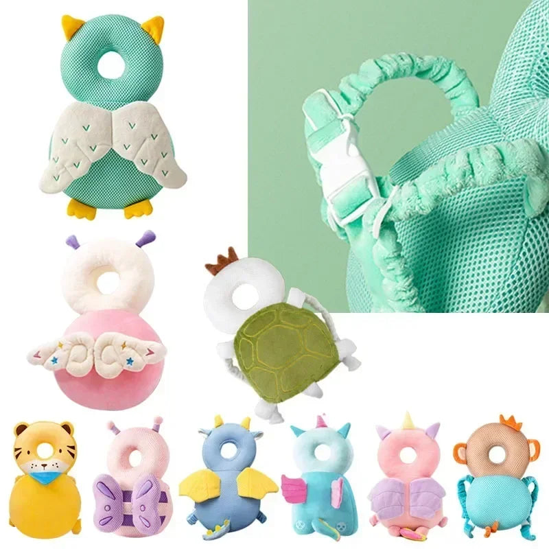 Baby Head Protector Pillow – Cartoon Angel Wings Safety Cushion