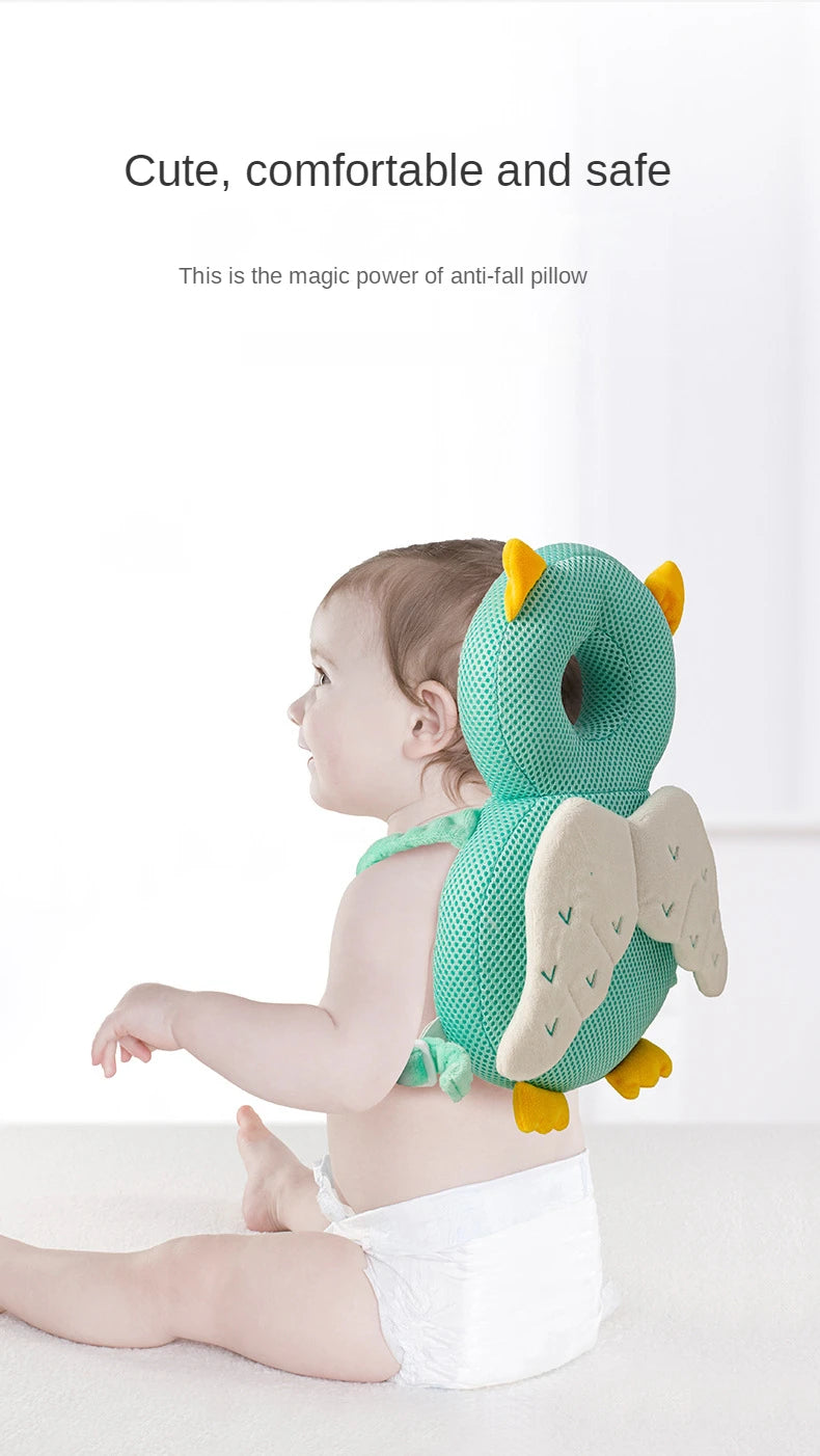 Baby Head Protector Pillow – Cartoon Angel Wings Safety Cushion