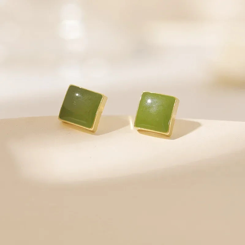 Elegant Women’s Stud Earrings – Assorted Designs with Zircon & Resin