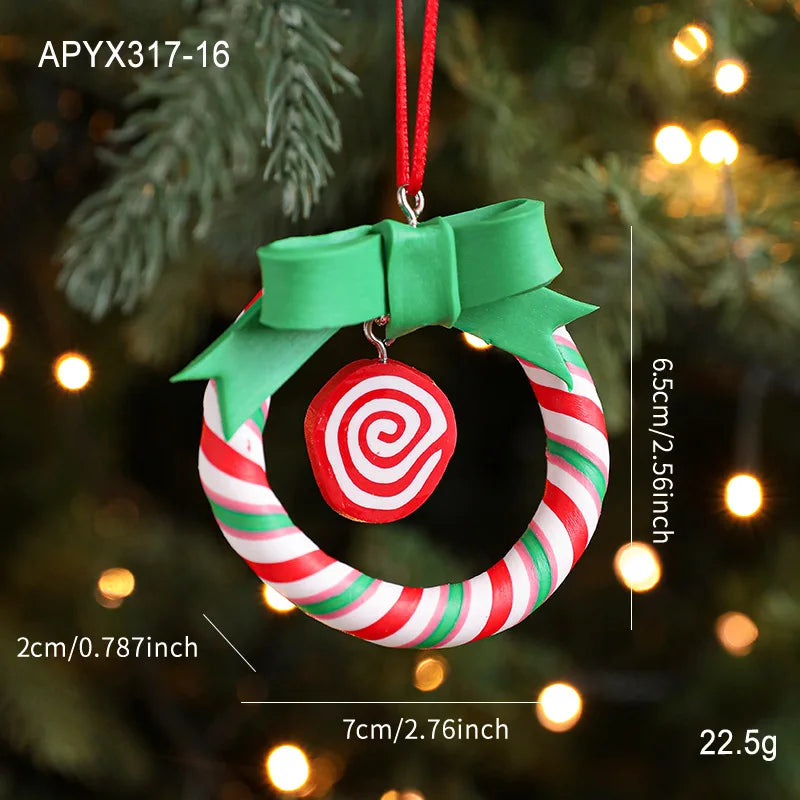 Christmas Candy Cane Ornament – Glitter Hanging Holiday Decoration