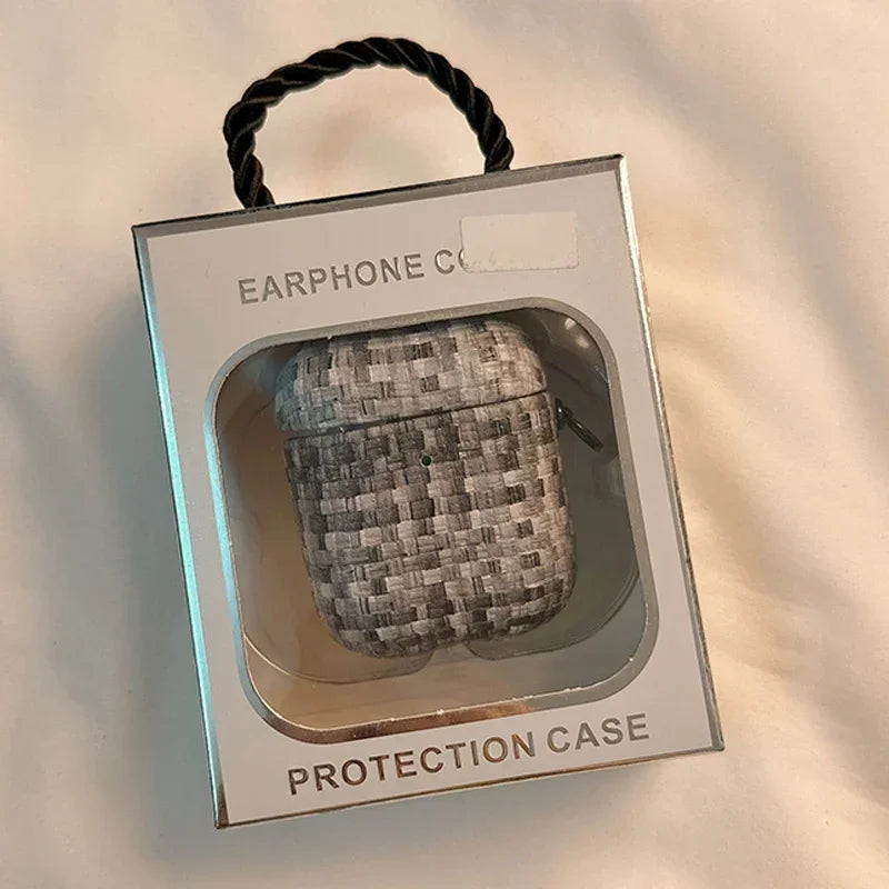 Premium Braided Leather AirPods Case – Handcrafted Elegance