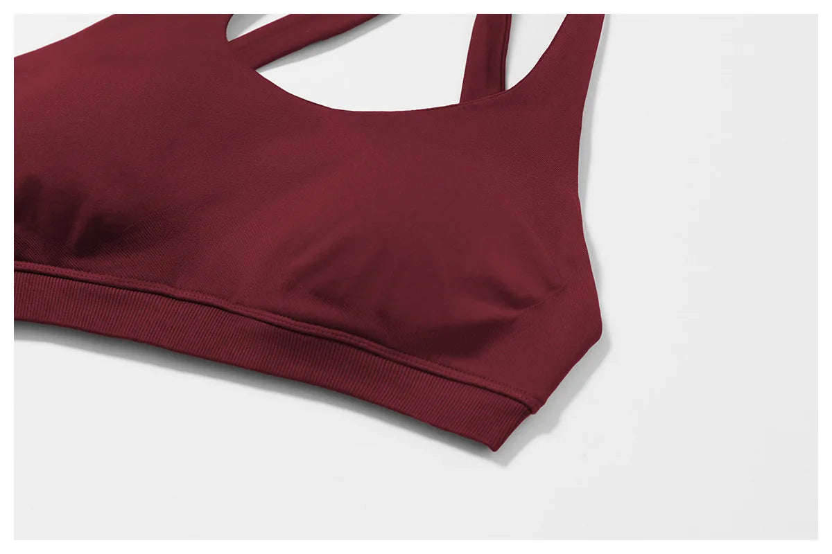 One-Shoulder Sports Bra – Shockproof Push-Up Fitness Top (Multi Colors)