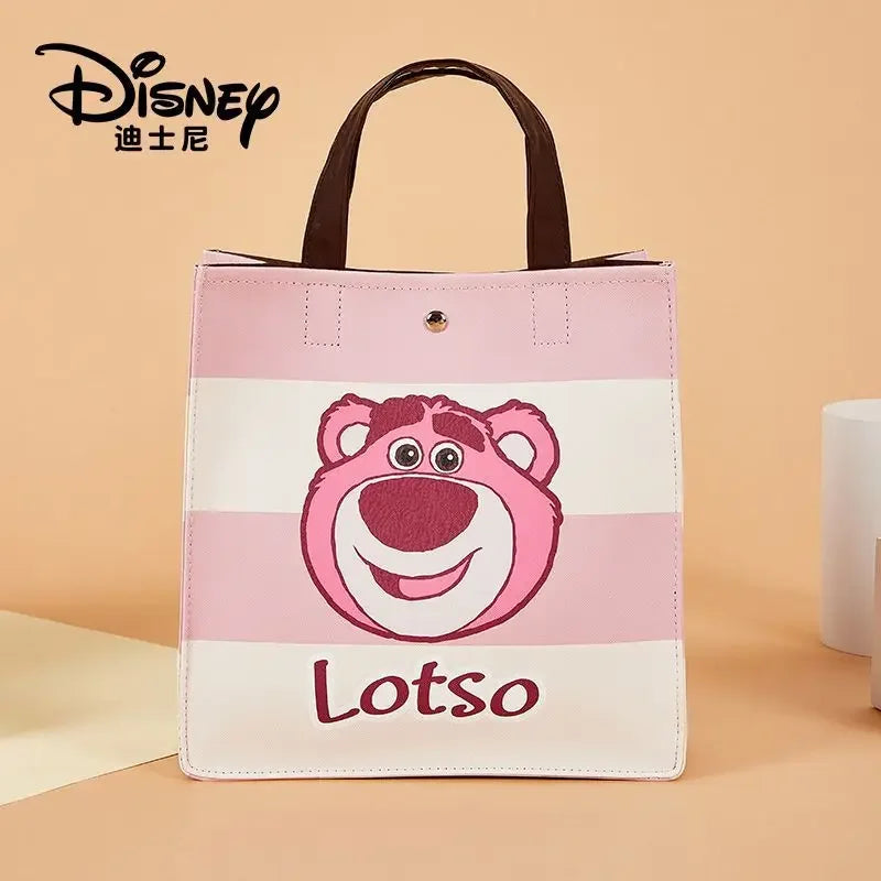 Disney Cartoon Tote Bag – Large Capacity Kawaii Stitch & Winnie the Pooh Canvas Bag