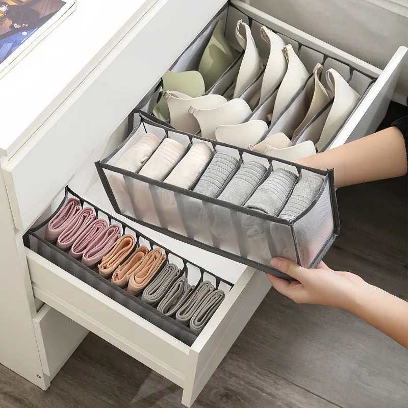 Foldable Mesh Drawer Clothes Organizer