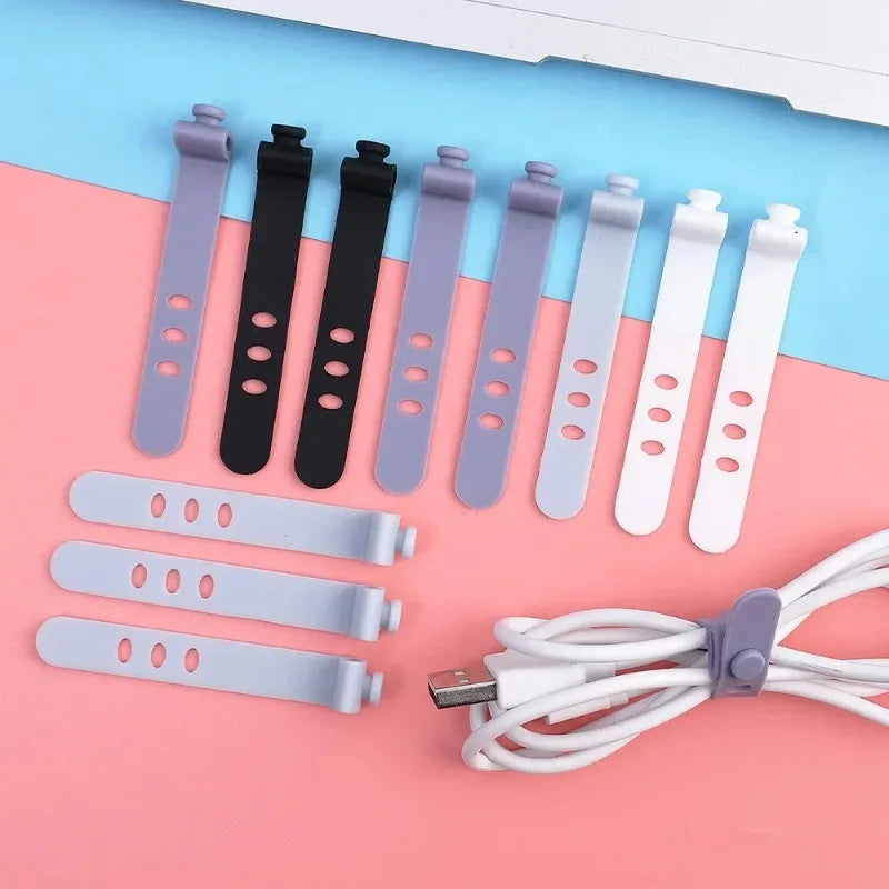 Silicone Cable Organizer Clips (Multi-Pack)