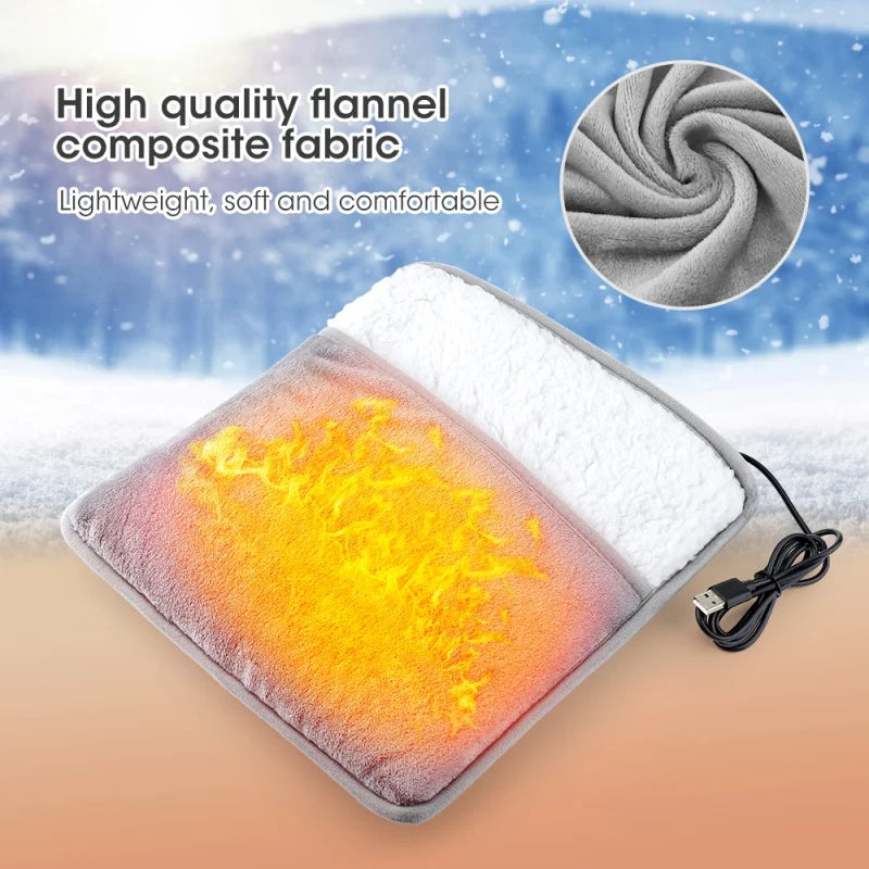 USB Foot Warmer – Portable Soft Plush Heating Pad for Winter