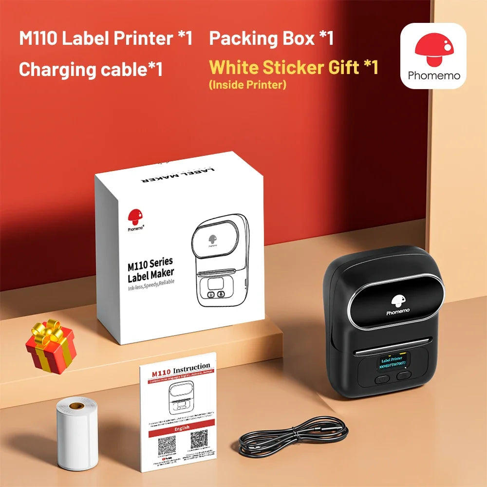 Phomemo M110 Portable Label Printer – Inkless Thermal Printing