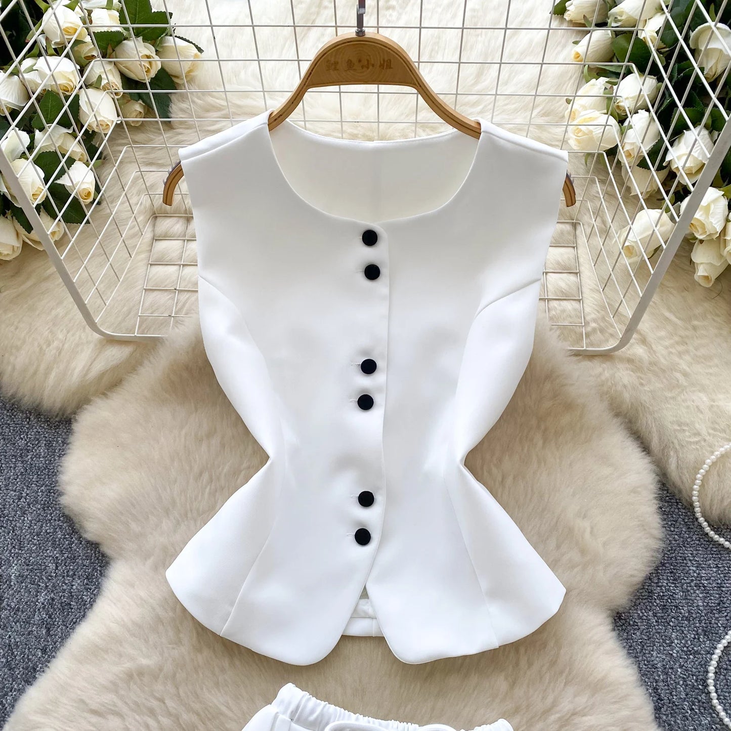 SINGREINY Elegant Solid OL Sets Blouse + Pleated Skirt – Two-Piece Suit