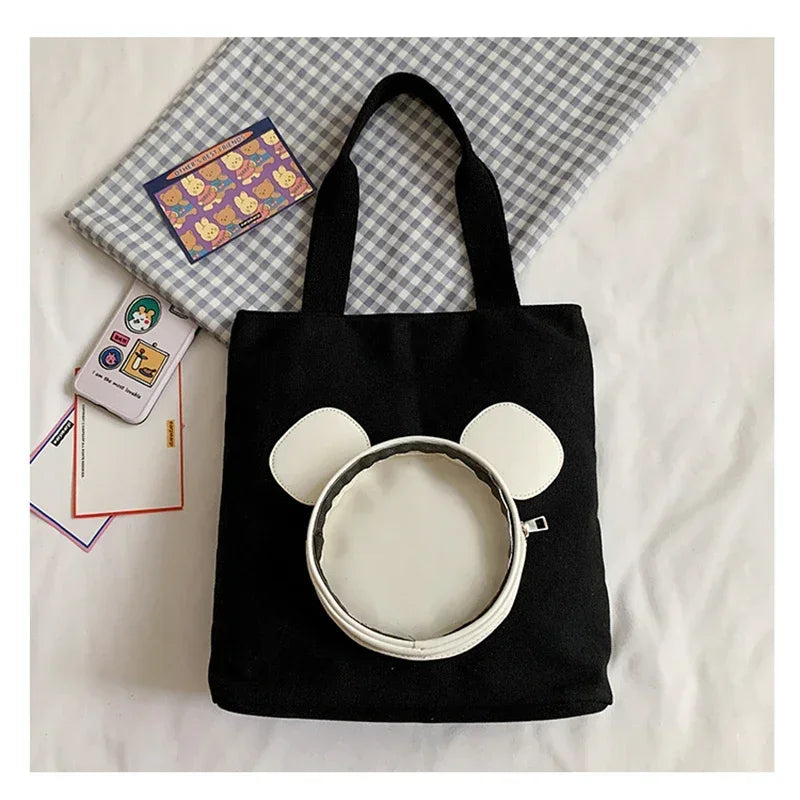 Mickey Black Tote Bag – Spacious, Practical & Modern Style