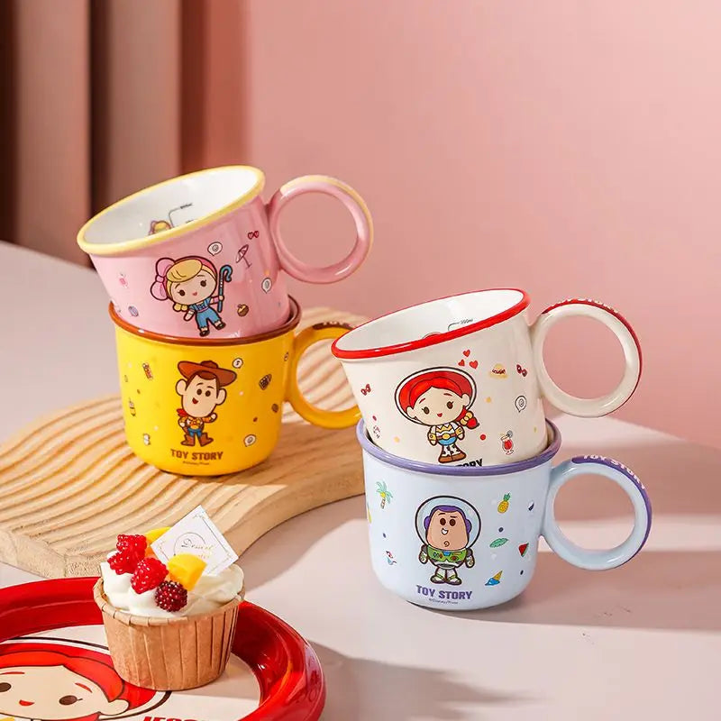 Disney Toy Story Cartoon Mug – Woody, Buzz Lightyear, Shepherdess Cute Kids Cup