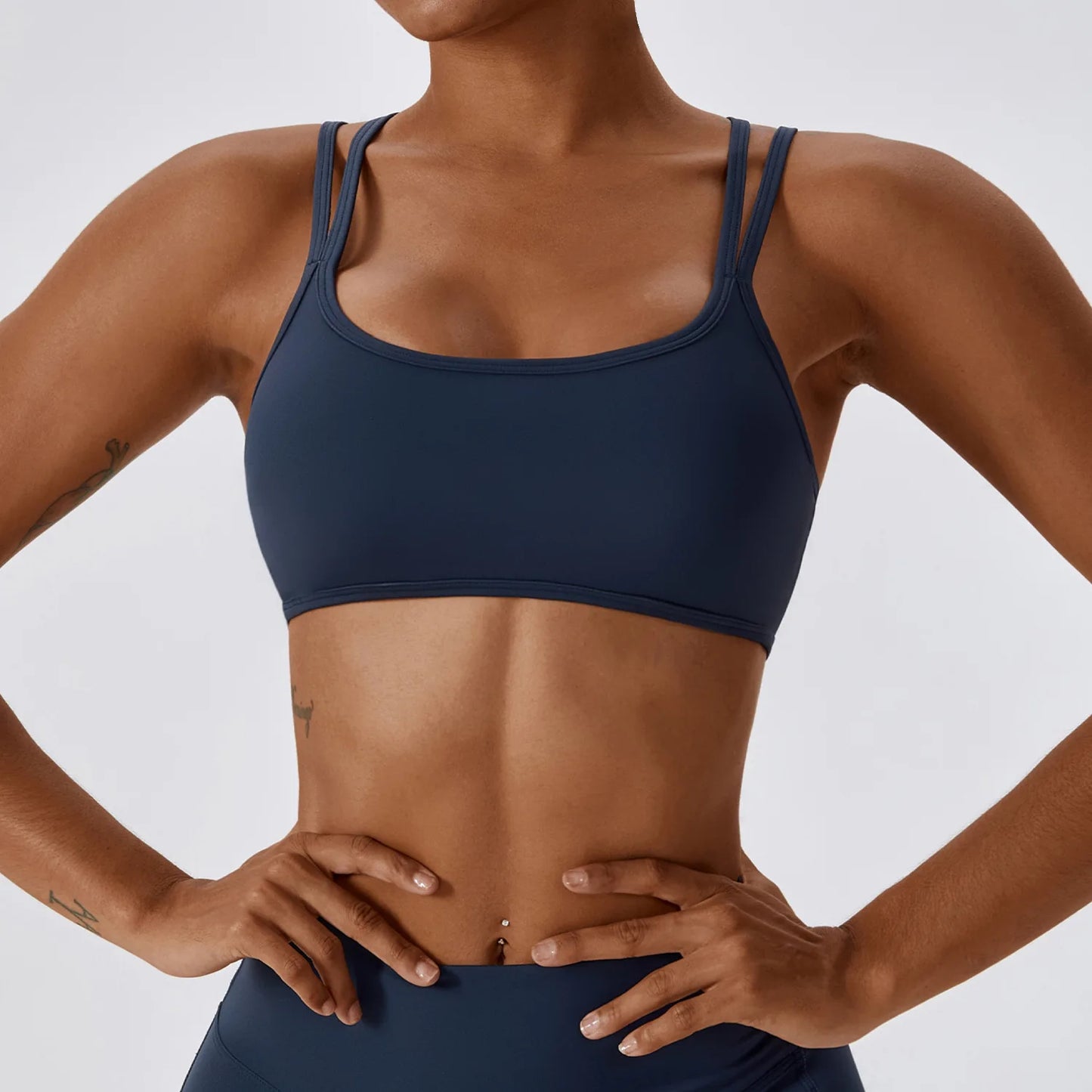 Cross Back Women’s Sports Bra – Medium Support Yoga & Workout Top (Multi Colors)