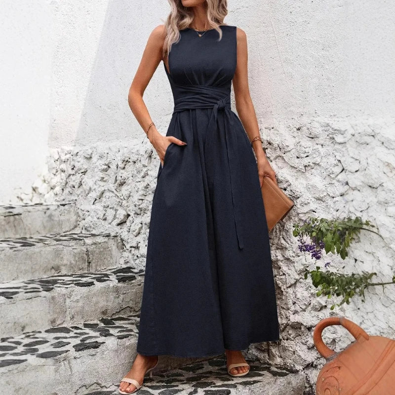 Sleeveless Casual Maxi Dress