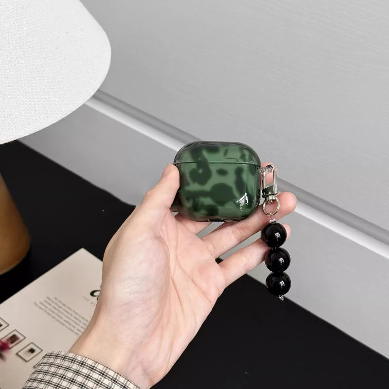 Translucent Green Amber AirPods Case – Unique Gem-Like Elegance