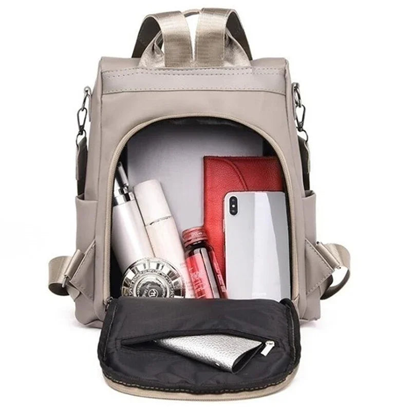 Women's Anti-Theft Backpack – Waterproof, Lightweight, Convertible Shoulder Bag