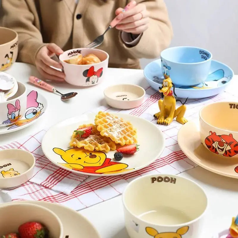 Disney Ceramic Children’s Dinner Plate – Heat Resistant Cartoon Design