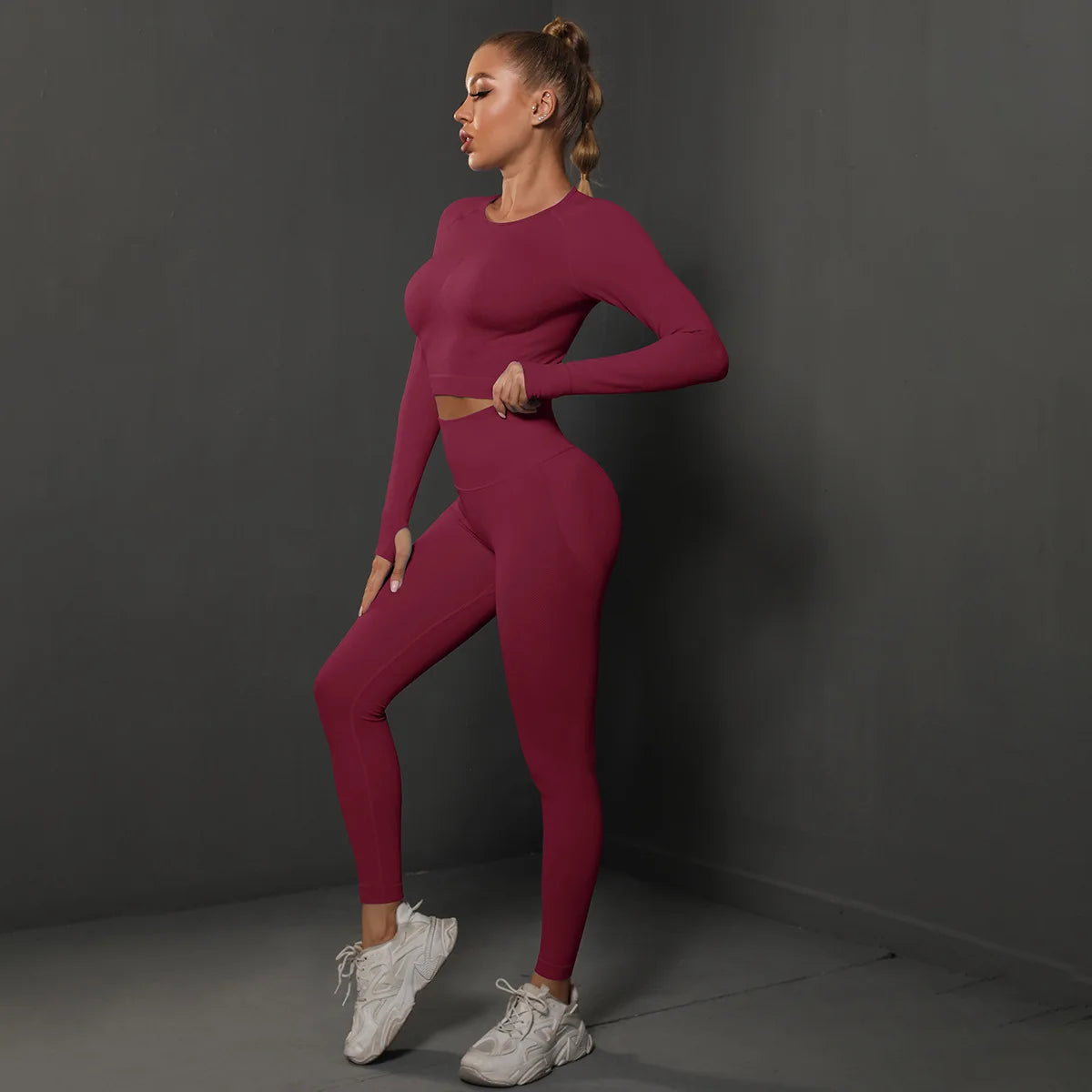 ActiveFit Seamless Gym Set – Long Sleeve