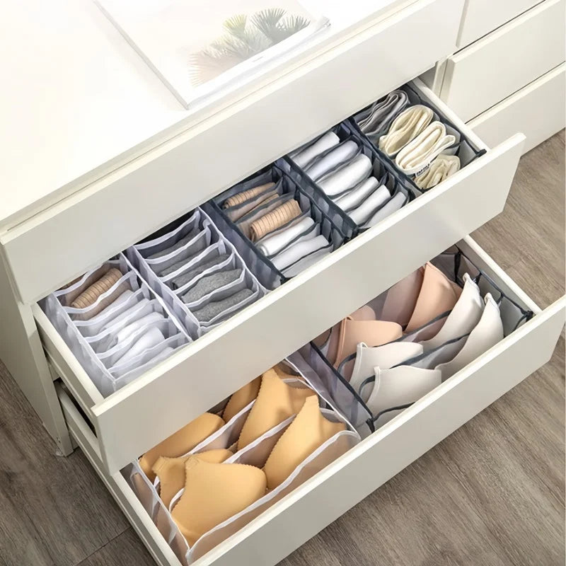 Foldable Mesh Drawer Clothes Organizer