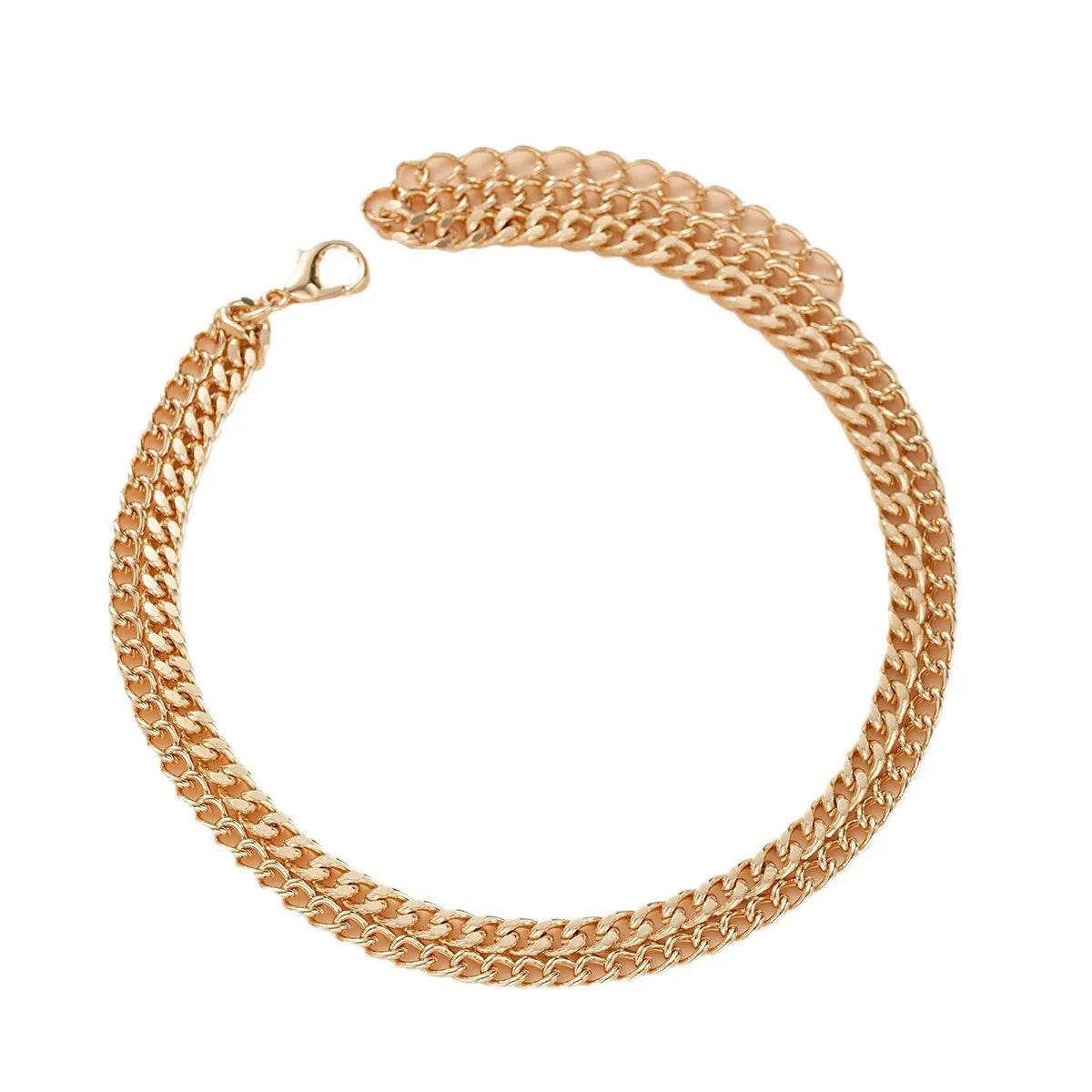 Minimalist Cuban Link Anklet – Gold & Silver