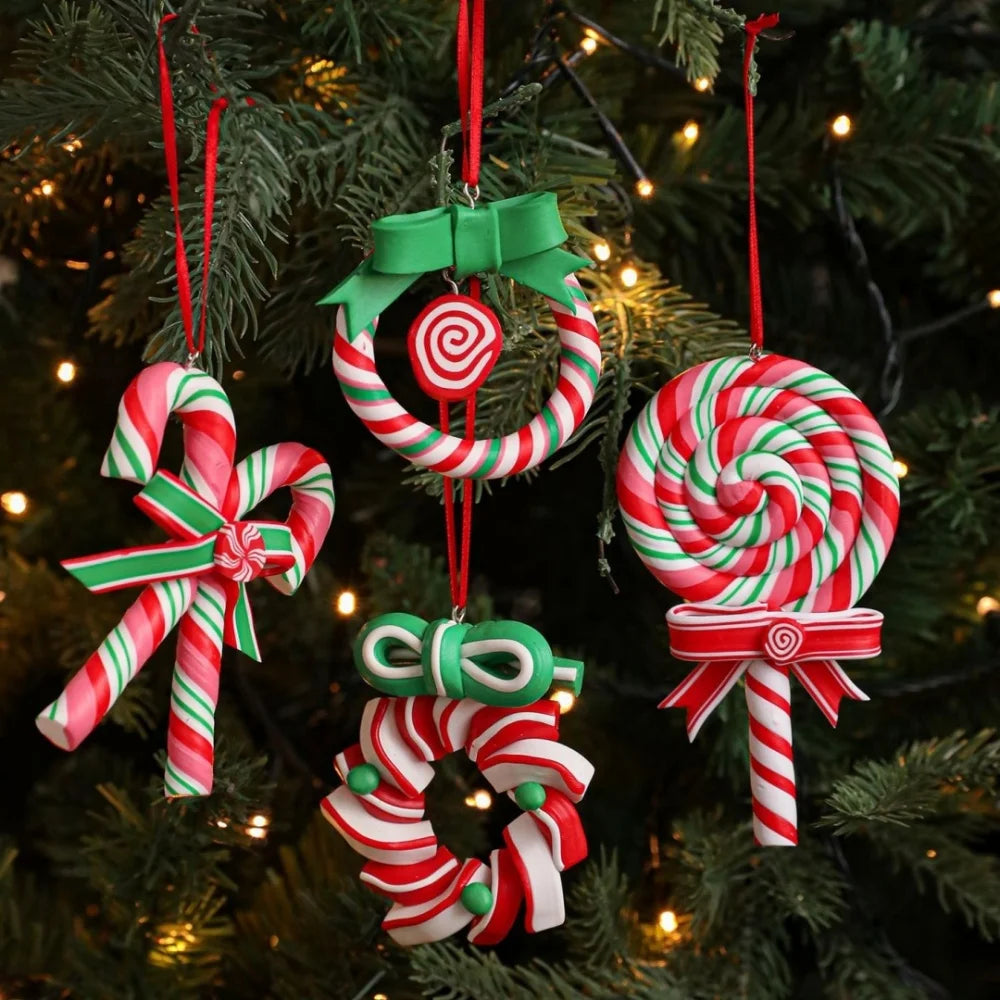 Christmas Candy Cane Ornament – Glitter Hanging Holiday Decoration