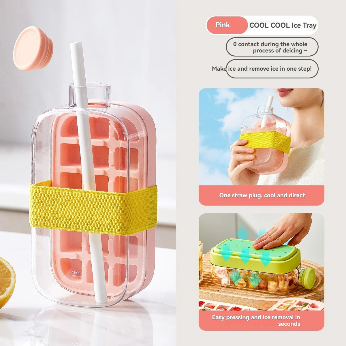 Fruit Infuser Juice Bottle with Strainer & Drinking Spout