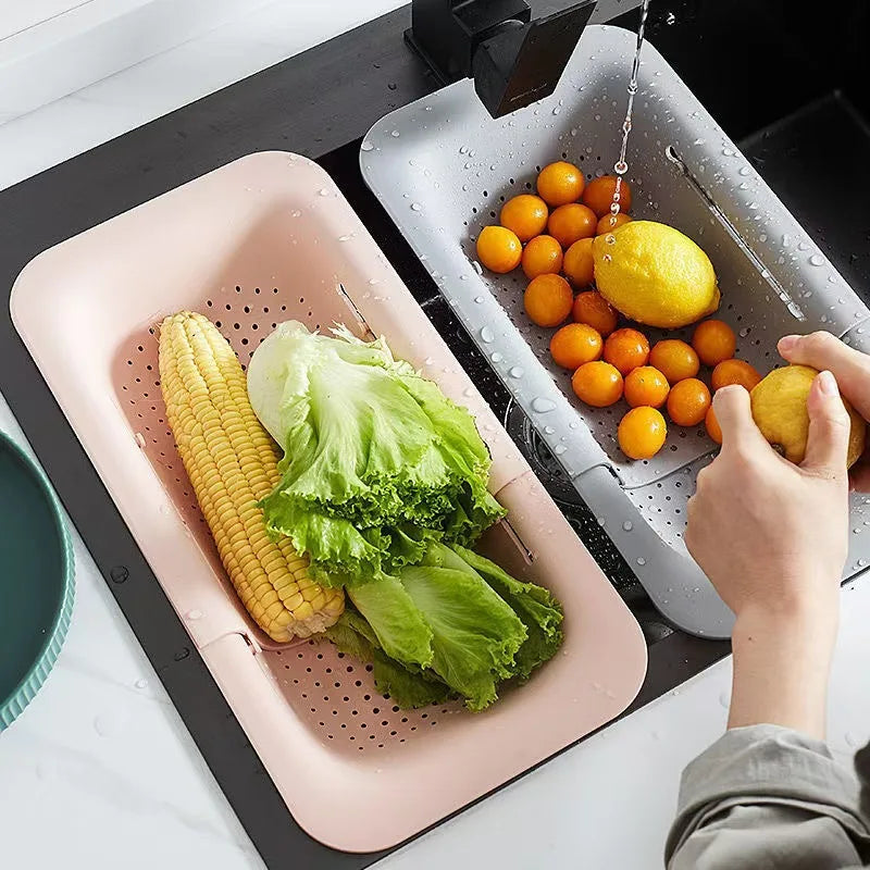 Adjustable Sink Basket & Drainer Organizer