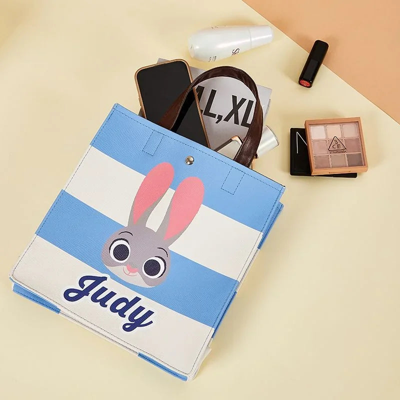 Disney Cartoon Tote Bag – Large Capacity Kawaii Stitch & Winnie the Pooh Canvas Bag